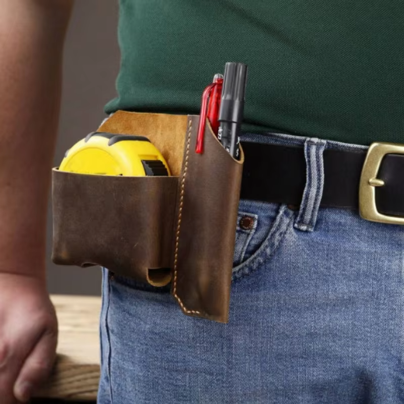 Metrixo TapeHolster™ – Premium Leather Tape Measure Holder