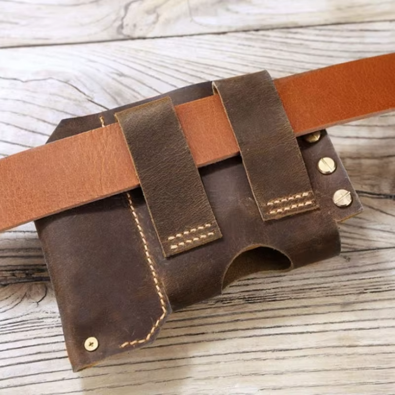 Metrixo TapeHolster™ – Premium Leather Tape Measure Holder