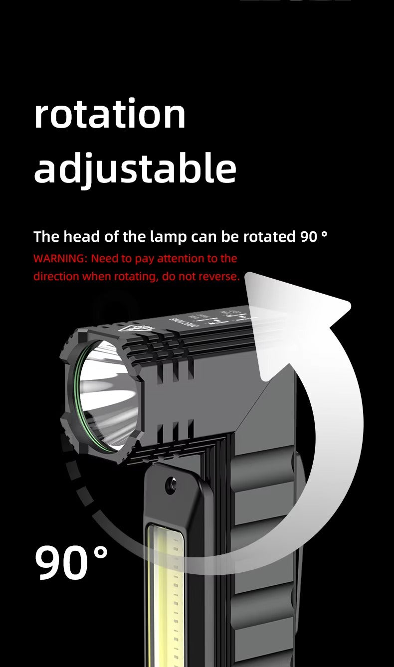 Metrixo LumeFlex90™ – Adjustable Headlight + Magnetic Worklight