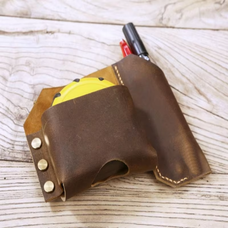 Metrixo TapeHolster™ – Premium Leather Tape Measure Holder